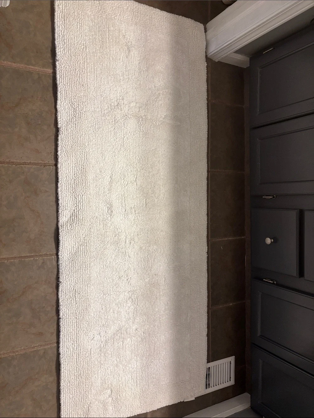 Haven Plush White Loop Bath Mat